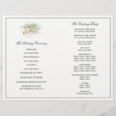 Waterverf Romantische Rozen Folded Wedding Program (Achterkant)