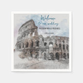 Waterverf Rome, Italië Servet (Voorkant)