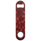 Waterverf rood blad patroon speed flessenopener (Achterkant)