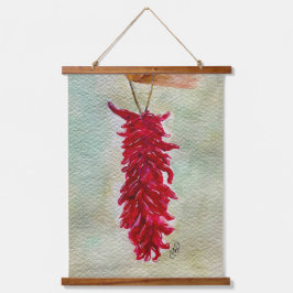 Waterverf Rood Chili Ristra New Mexico Hangend Wandkleed