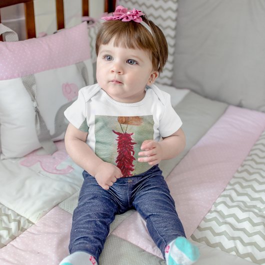 Waterverf Rood Chili Ristra New Mexico Romper