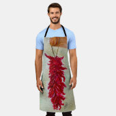 Waterverf Rood Chili Ristra New Mexico Schort (Gedragen)