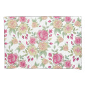 Waterverf  rood en geel rozen | kussensloop (Voorkant-Links)