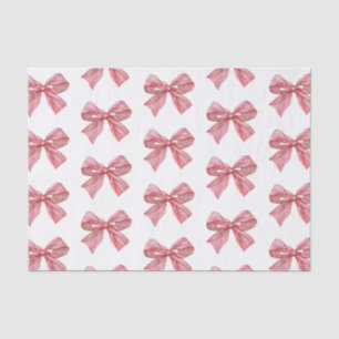 Waterverf Rood en Wit Gestreepte Boog Tissuepapier