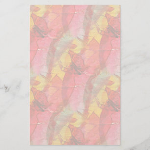 Waterverf rood geel briefpapier