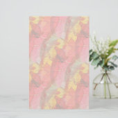 Waterverf rood geel briefpapier (Staand voorkant)