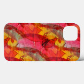 Waterverf rood geel Case-Mate iPhone case (Achterkant (horizontaal))
