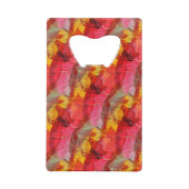 Waterverf rood geel kredietkaart flessenopener (Achterkant)