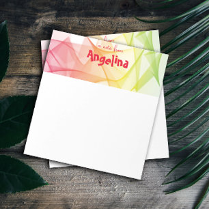 Waterverf rood geel splash letter notitieblok