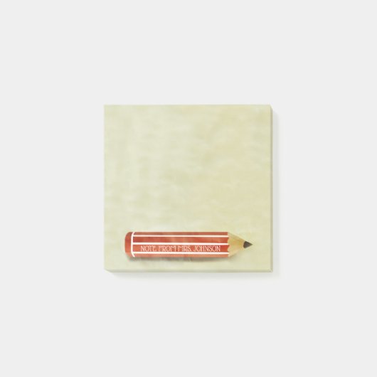 Waterverf Rood Potlood Post-it® Notes (Voorkant)