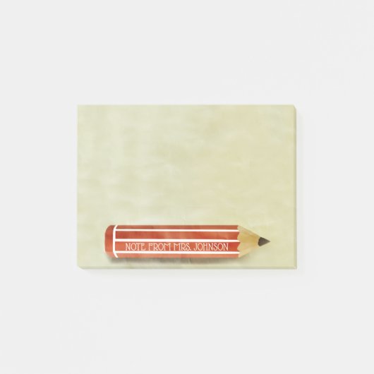 Waterverf Rood Potlood Post-it® Notes (Voorkant)