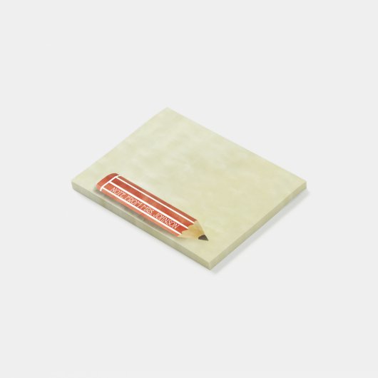 Waterverf Rood Potlood Post-it® Notes (Schuin)