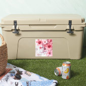 Waterverf Rood Roze Bloemen Sticker (Koeler)