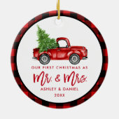 Waterverf rood voetstuk penseel Script Keramisch Ornament (Achterkant)