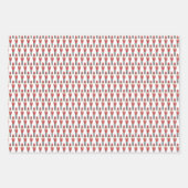 Waterverf Rood-witte kerstfeestjes Inpakpapier Vel (Voorkant)