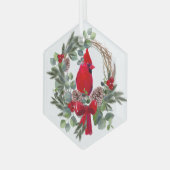 Waterverf Roodbaard Glas Ornament (Voorkant links)