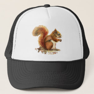 Waterverf Roodeekhoorn Wilde dieren Trucker Pet