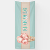 Waterverf roomstaaf stijl Blauw Roze Spandoek (Verticaal)