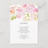 Waterverf roos bloemboeket - Gegevens Informatiekaartje (Voorkant)