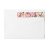 Waterverf  Roos en Hydrangeapatroon (Achterkant)