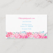 Waterverf Roos Floral Pattern Visitekaartje (Achterkant)