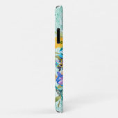 Waterverf Roos Floral Spray met Initiaal Case-Mate iPhone Case (Achterkant/rechts)