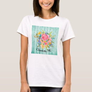 Waterverf Roos Floral Spray Persoonlijk T-shirt