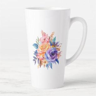 Waterverf Roos Flowers Design-58392 Latte Mok