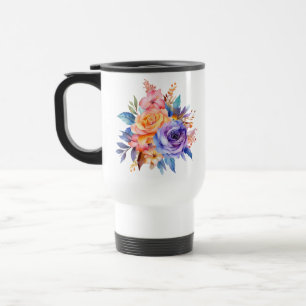 Waterverf Roos Flowers Design-58392 Reisbeker