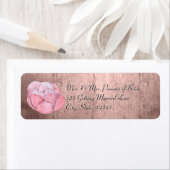 Waterverf Roos-gekleurd Succulent Rustic Peach Etiket (Insitu)