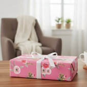 Waterverf Roos Gift Wrap Inpakpapier Vel