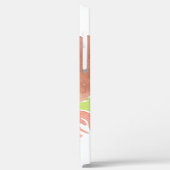 Waterverf Roos Greenery Blush Pink Monogrammed Case-Mate iPhone Case (Achterkant / Links)