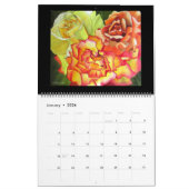 Waterverf Roos kalender Sacha Grossel (Jan 2026)