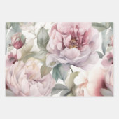 WATERVERF ROOS PEONY DECORATIEF PAPIER INPAKPAPIER VEL (Voorkant 3)