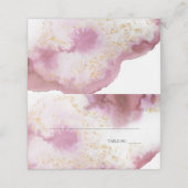 Waterverf Roos Quartz Gold Geode BarefootBride™ (Buitenkant ongevouwen)