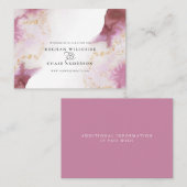 Waterverf Roos Quartz Gold Geode BarefootBride™ Visitekaartje (Voorkant / Achterkant)