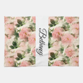 Waterverf Roos ventilatormonogram Theedoek (Horizontaal)