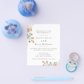 Waterverf Roos Wedding Flyer (Enkel)