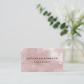 waterverf rosegold glitter visitekaartje (Staand voorkant)