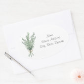 Waterverf Rosemary Bouquet met Jute Bow Labels (Envelop)