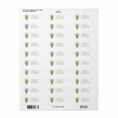 Waterverf Rosemary Herb Greenery Plant Rustic Lab Etiket (Full Sheet)