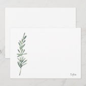 Waterverf Rosemary Notitiekaartje (Voorkant / Achterkant)