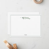 Waterverf Rosemary Notitiekaartje (Voorkant / Achterkant in situ)