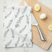 Waterverf Rosemary Pattern Theedoek (Quarter Fold)