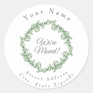 Waterverf Rosemary Wreath Ronde Sticker
