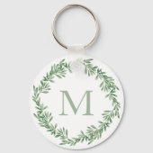 Waterverf Rosemary Wreath Sleutelhanger (Achterkant)