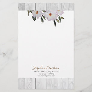 Waterverf Roses Ballerina Illustratie Briefpapier