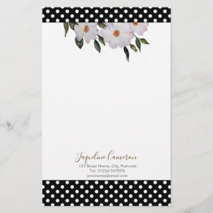 Waterverf Roses Ballerina Illustratie Briefpapier