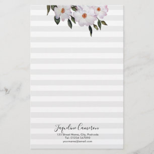 Waterverf Roses Ballerina Illustratie Briefpapier