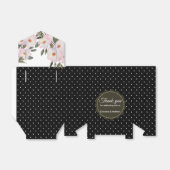 Waterverf Roses Black White Polka Dots Bedankdoosjes (Uitgevouwen)